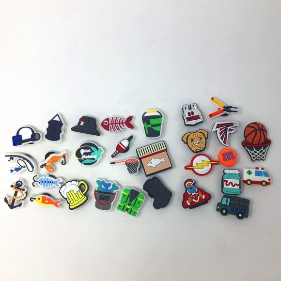 Crocs Jibbitz 29 Pieces Fishing + Themes - Picture 1 of 4